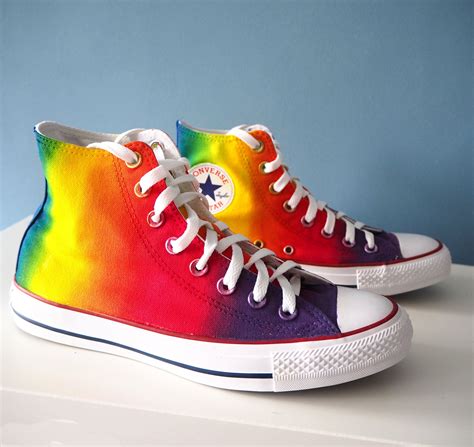 rainbow colored sneakers